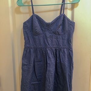 Blue polka dot dress - CUTE!